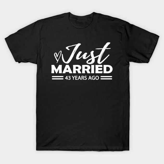 43th Wedding Anniversary - 43 years anniversary T-Shirt by KC Happy Shop